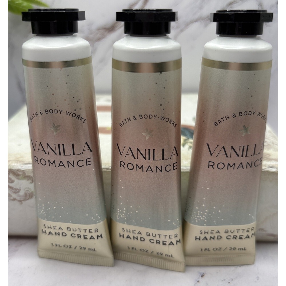 Bath & Body Works Vanilla Romance Shea Butter Hand Cream 3 Pack 1 oz